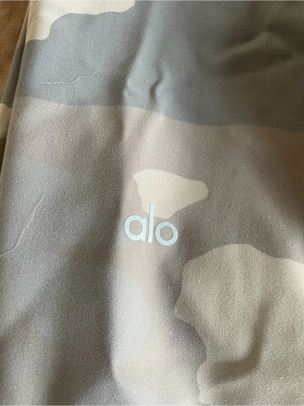 ALO Yoga Tan-Grey Camo Leggings